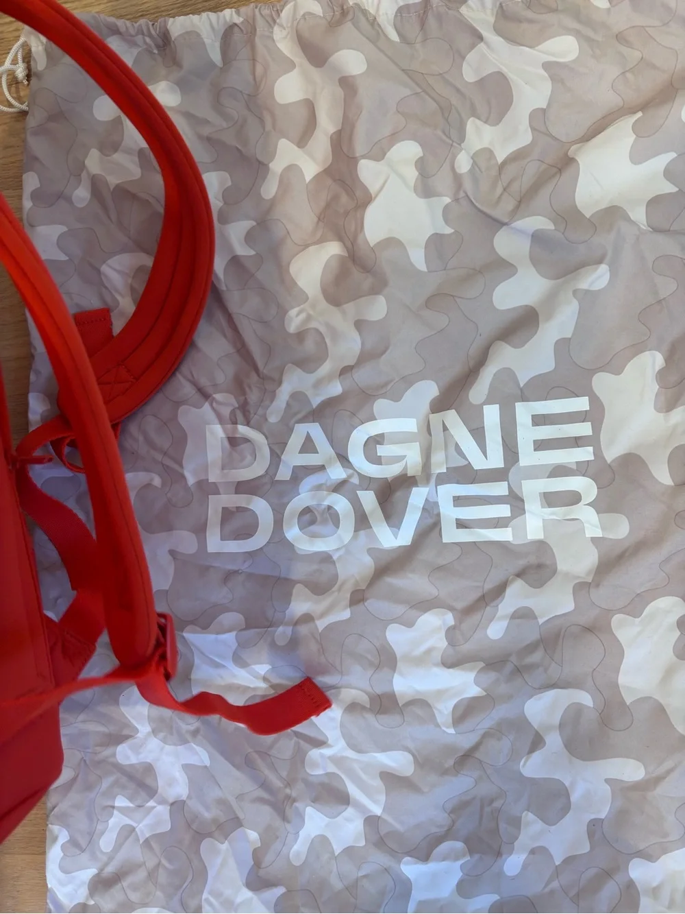 DAGNE DOVER Small Dakota Neoprene Backpack In Goji (orange)